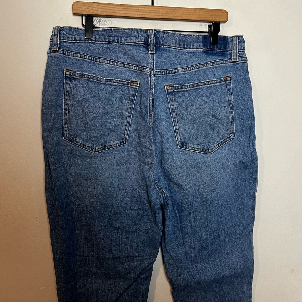 ABERCROMBIE- Curve Love Ultra High Rise 90s Slim Straight Jean Denim Blue - Picture 5 of 8